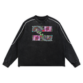 Snow washed sleeved CHAOS pull over