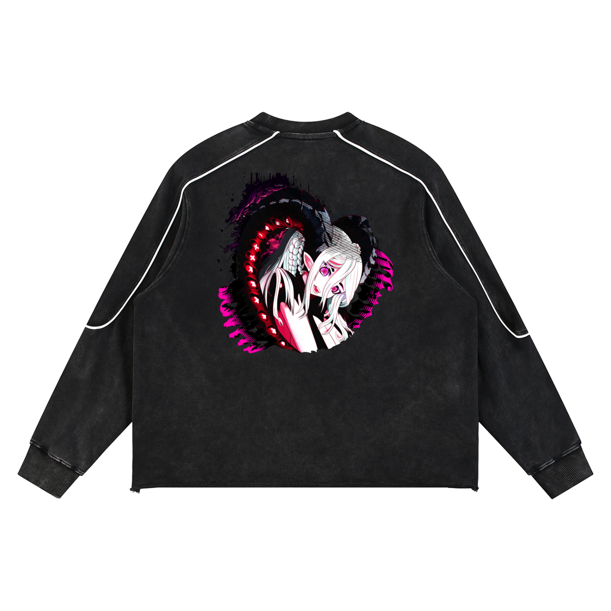 Snow washed sleeved CHAOS pull over