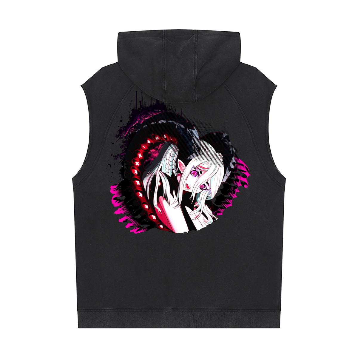 Snow Washed Sleeveless CHAOS Hoodie