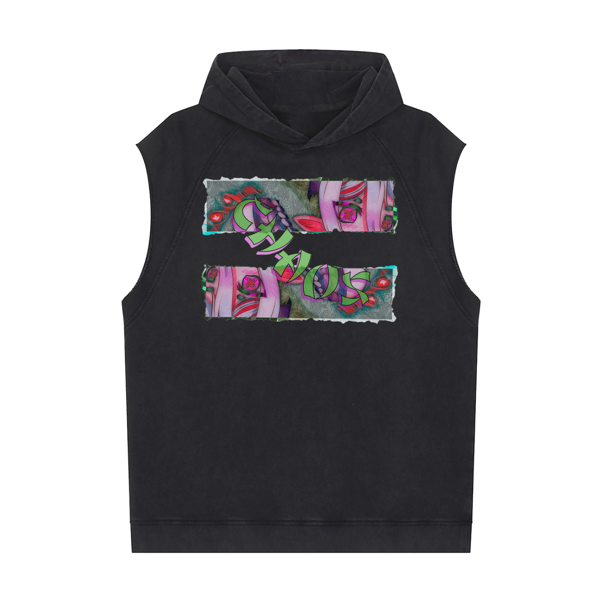 Snow Washed Sleeveless CHAOS Hoodie