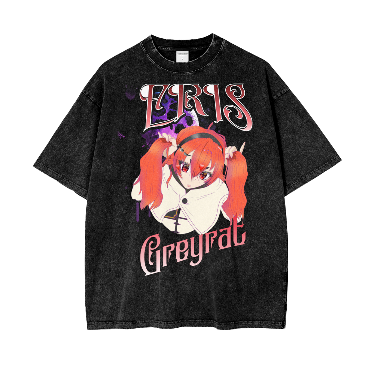 Oversize Snow Washed ERIS GREYRAT T-Shirt