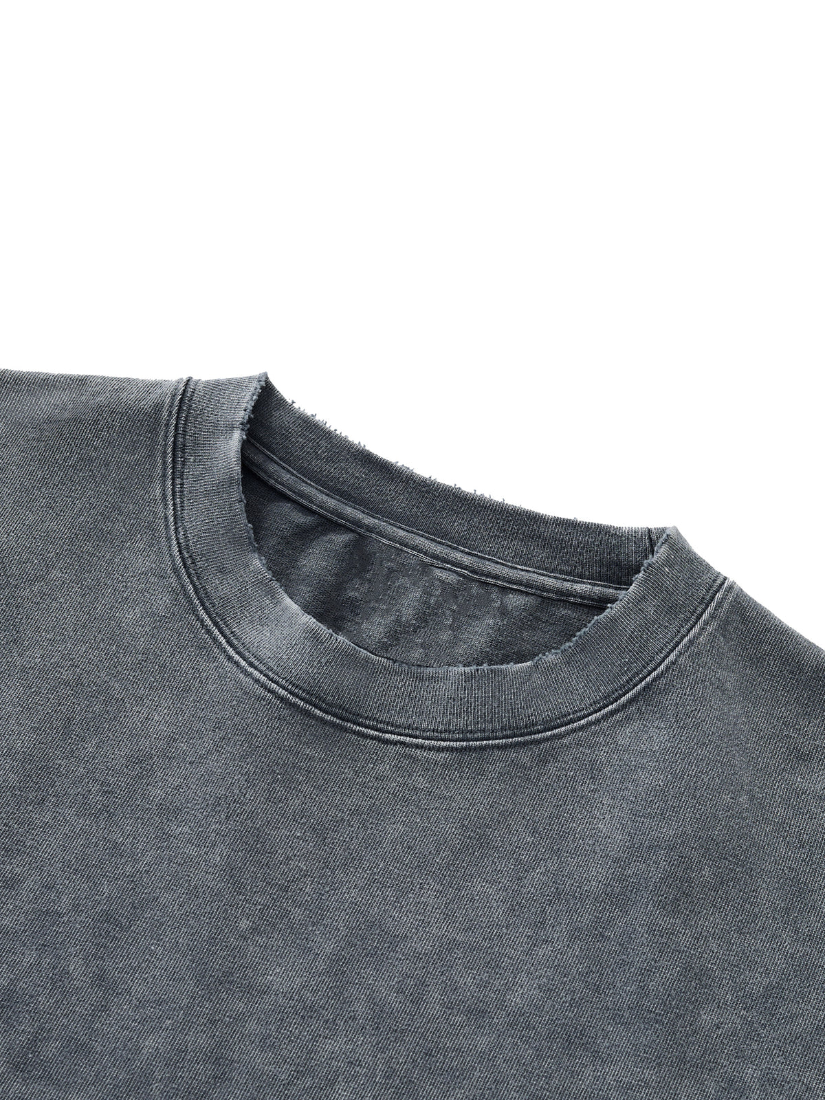 Snow Wash Raw-Hem WORLD GRASP T-shirt